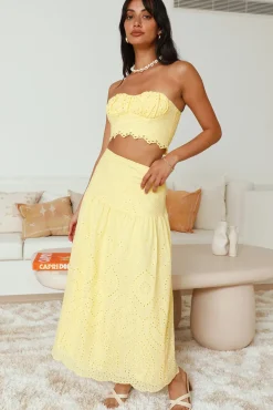 Enjoy Daylight Maxi Skirt Yellow