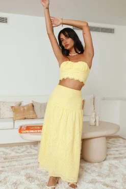 Enjoy Daylight Maxi Skirt Yellow