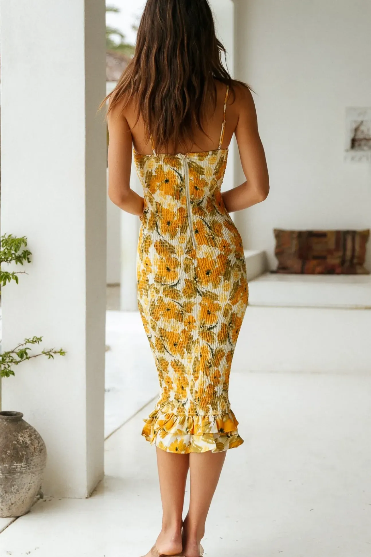 Espresso Drip Midi Dress