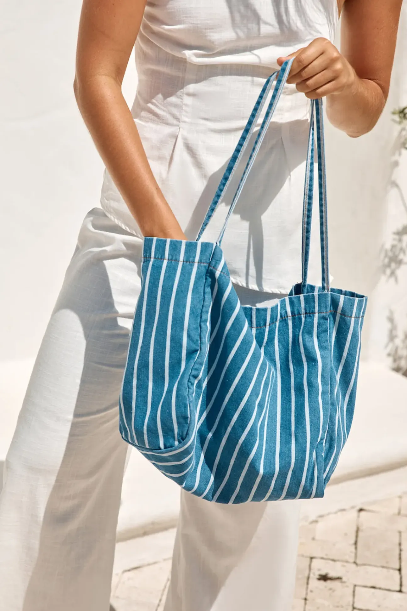 Essentials Packed Tote Bag Blue