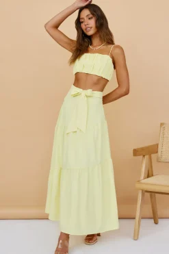 Evolving Heart Crop Top Yellow