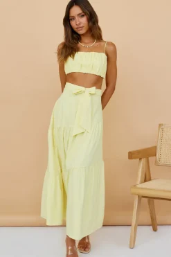 Evolving Heart Maxi Skirt Yellow