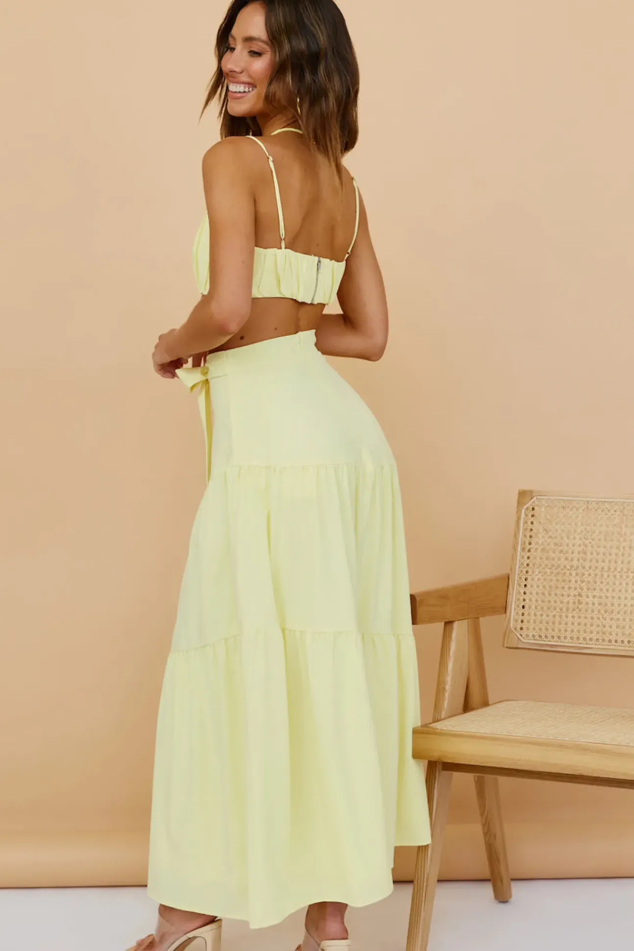 Evolving Heart Maxi Skirt Yellow