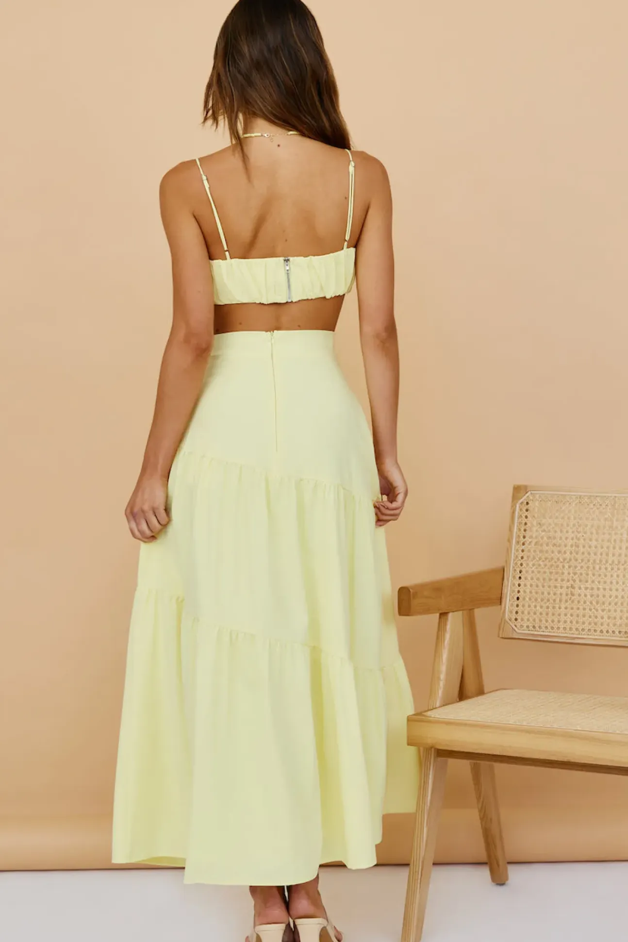 Evolving Heart Maxi Skirt Yellow