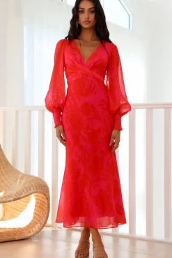 Exactly Right Maxi Dress Red