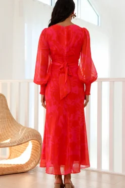 Exactly Right Maxi Dress Red