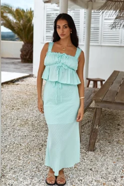 Exploring Avenues Maxi Skirt Mint