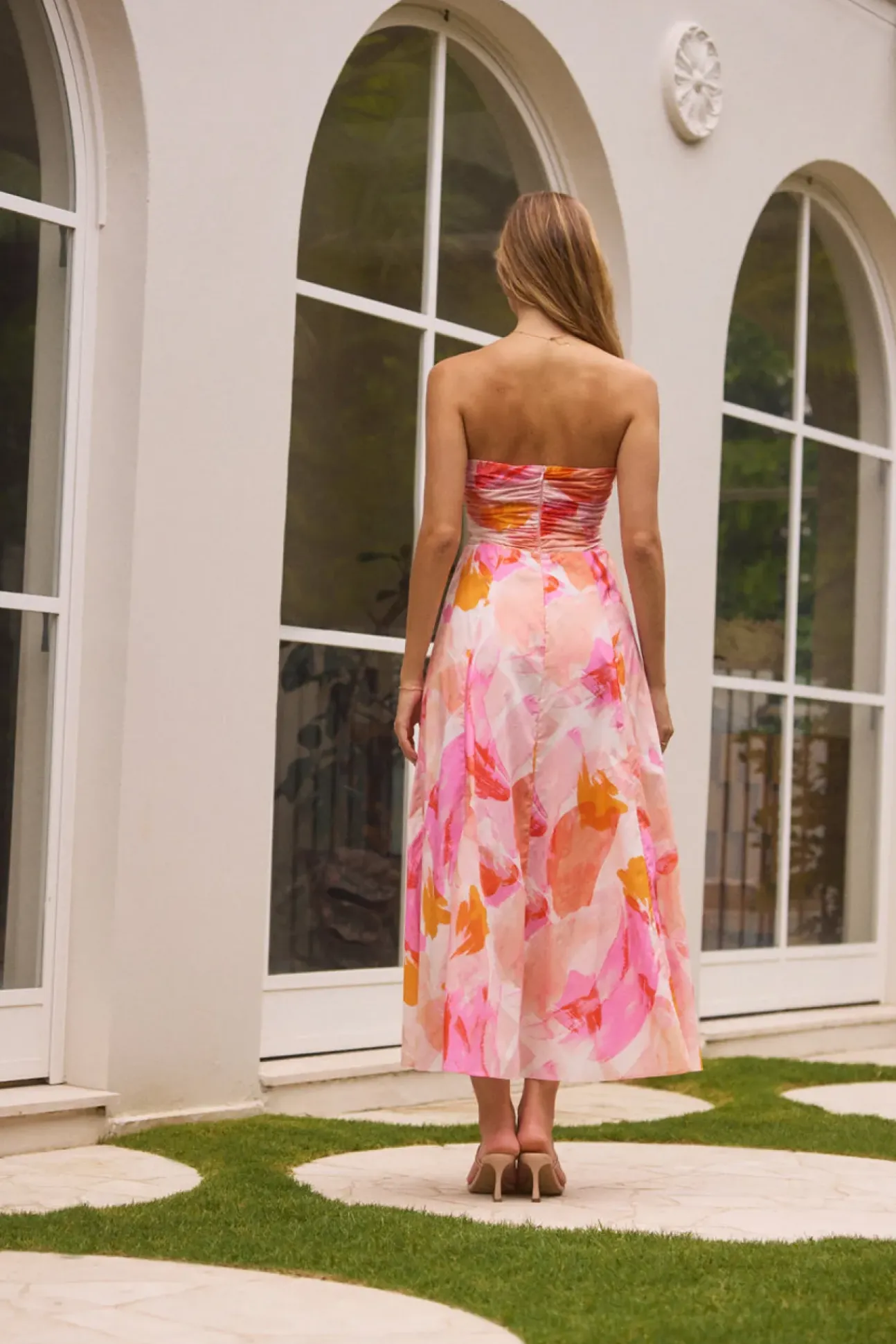 Fairy Floss Strapless Maxi Dress Pink