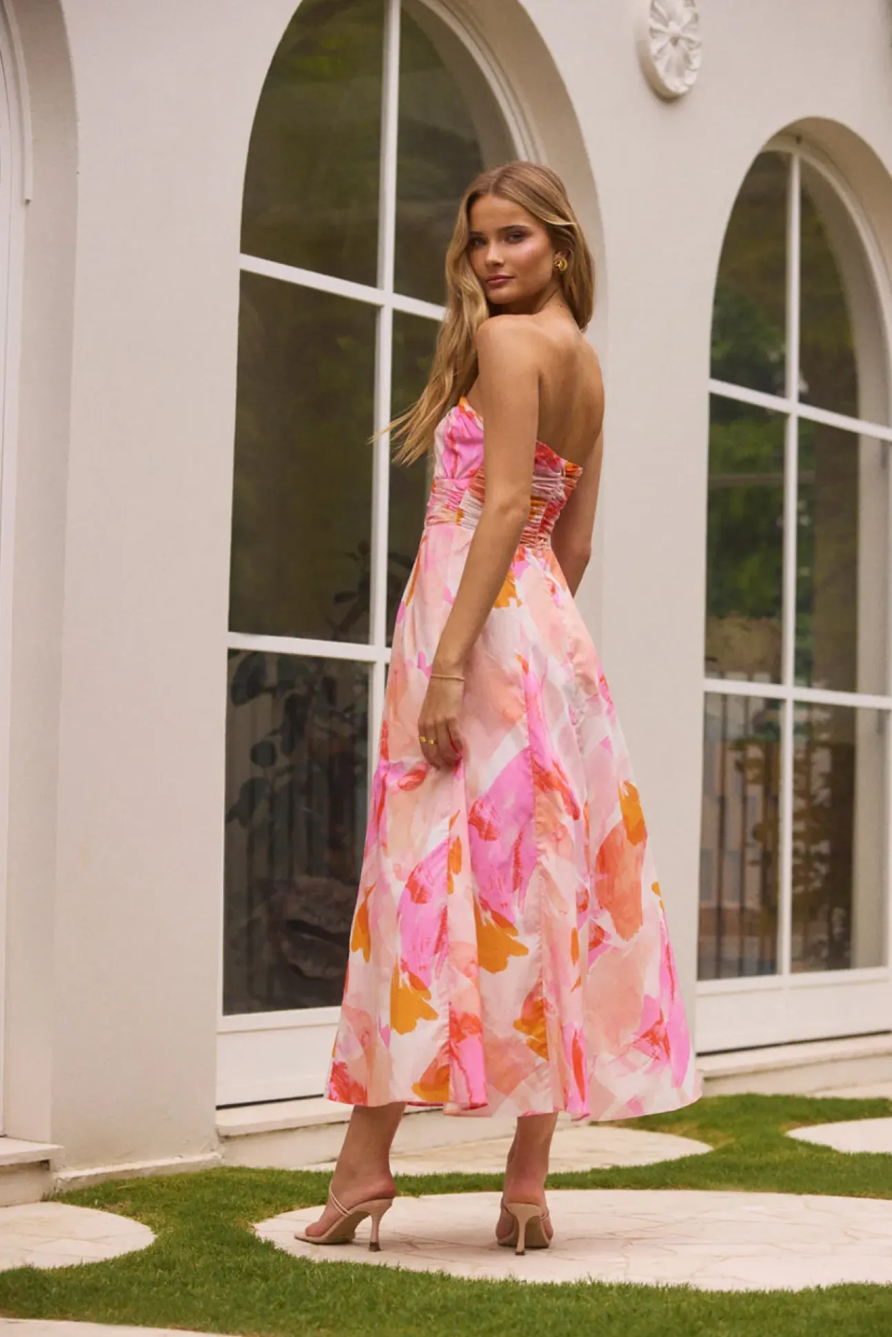 Fairy Floss Strapless Maxi Dress Pink