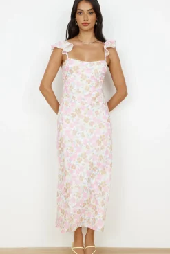 Fall Into Place Maxi Dress Pink