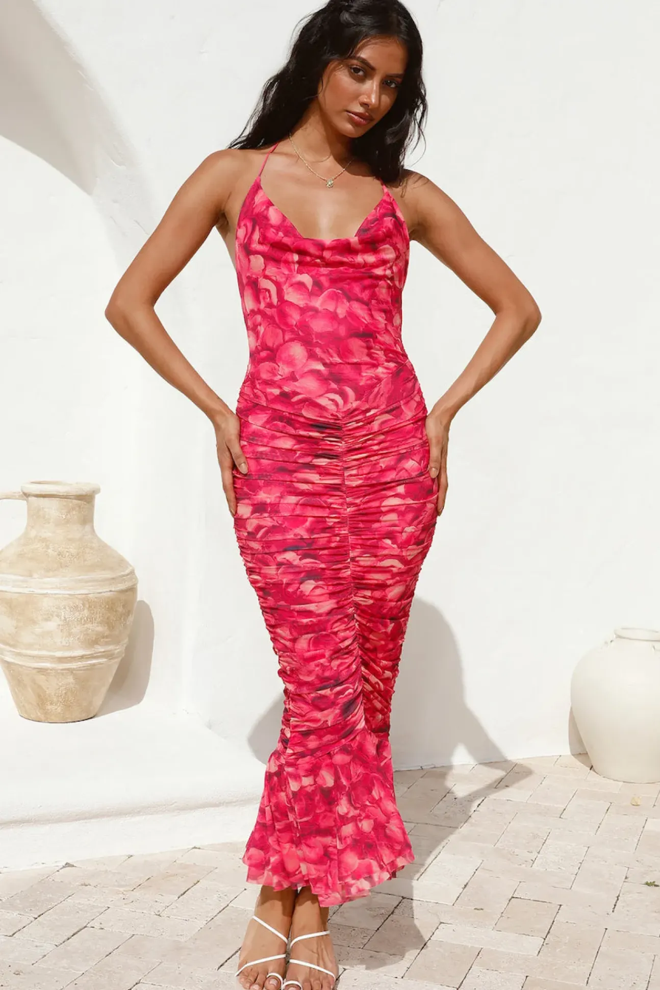 Feeling Joy Midi Dress Red