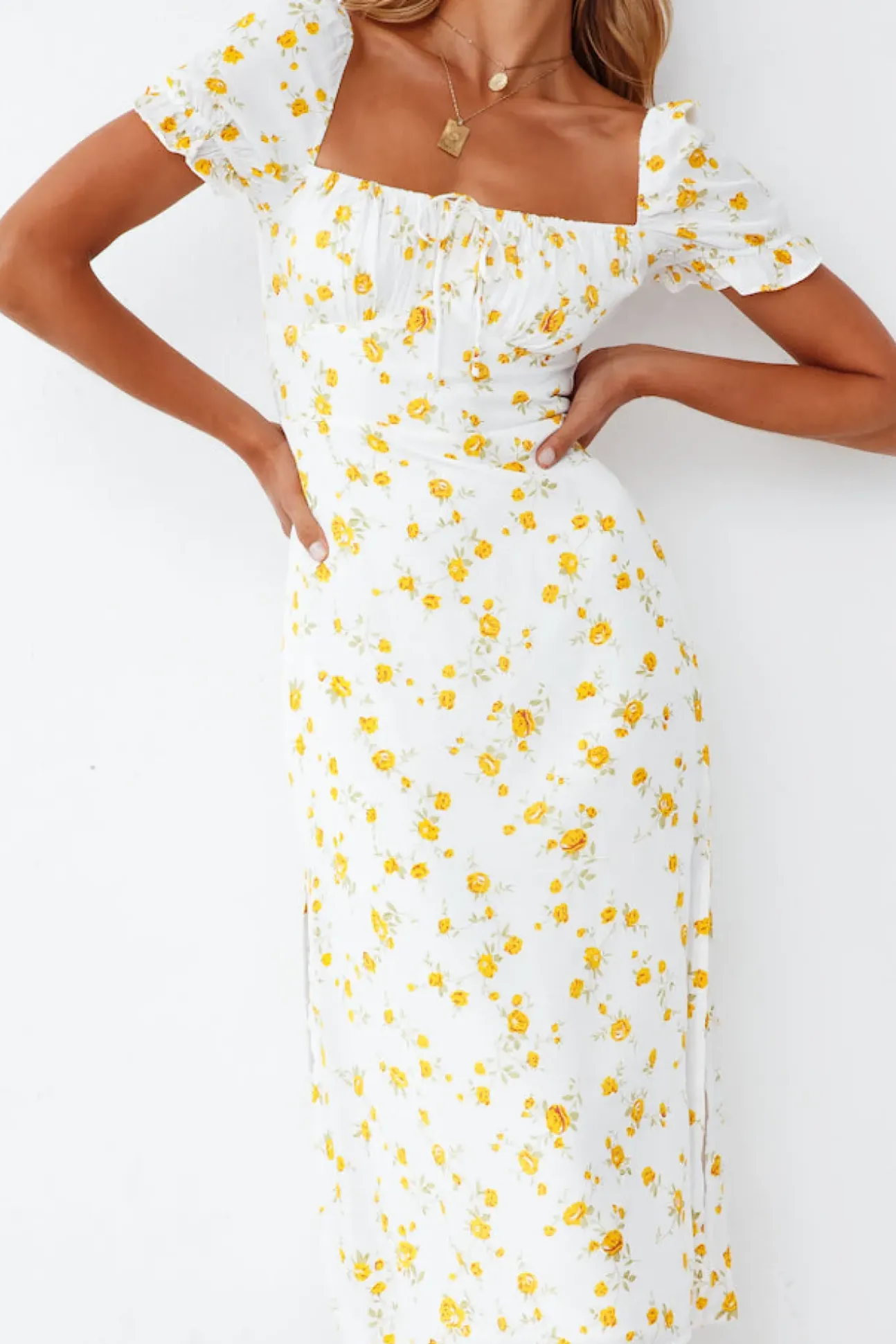 Fields Of Gold Midi Dress