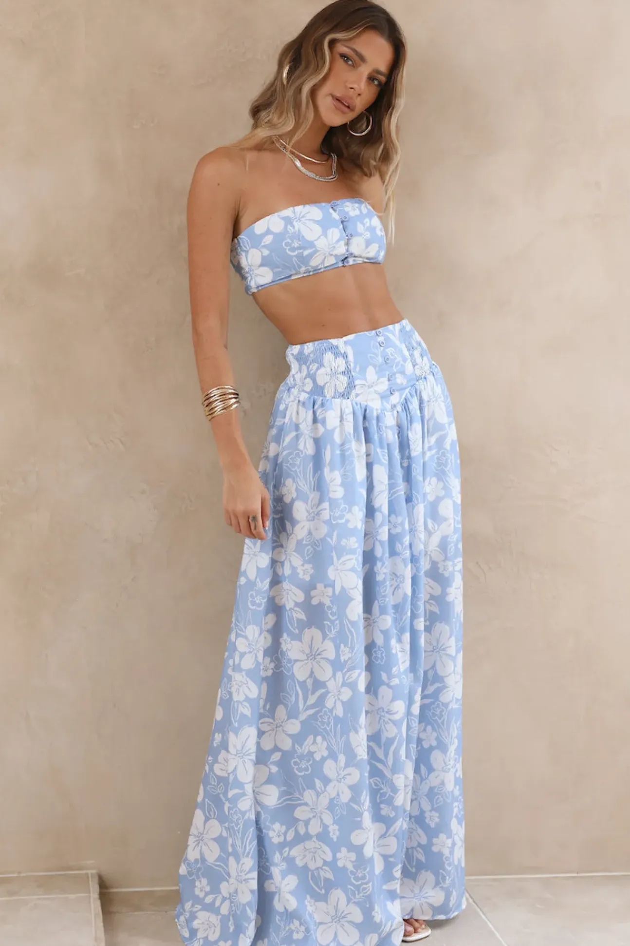 Finale Of Summer Crop Top Blue