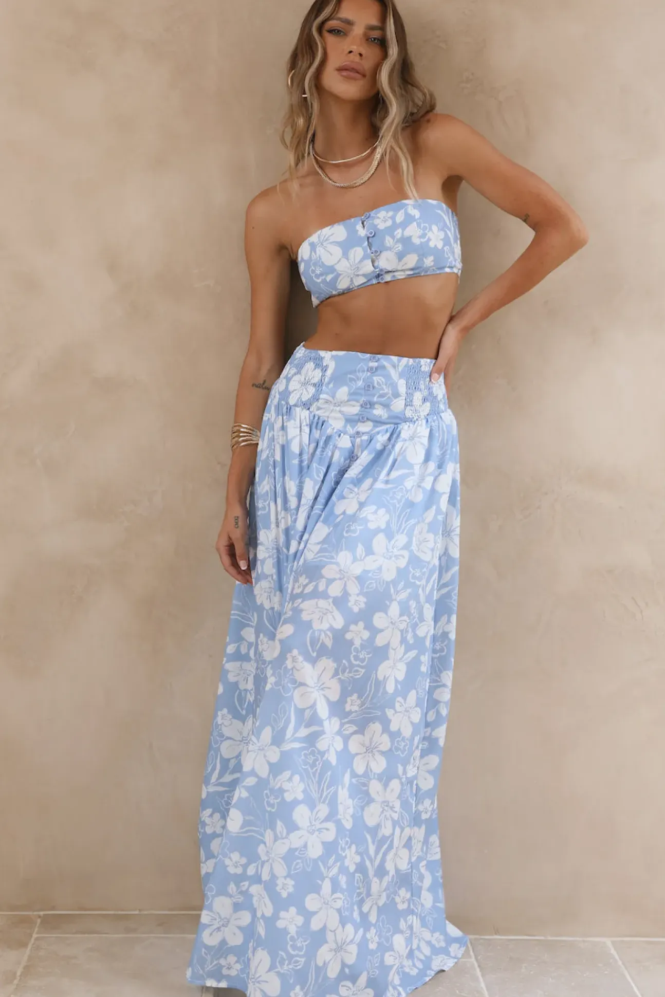 Finale Of Summer Crop Top Blue