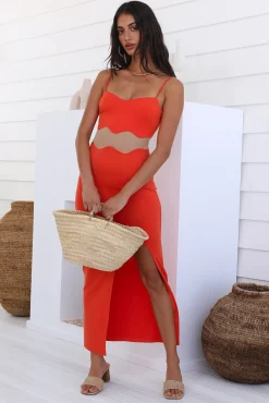 Find The Words Maxi Dress Orange