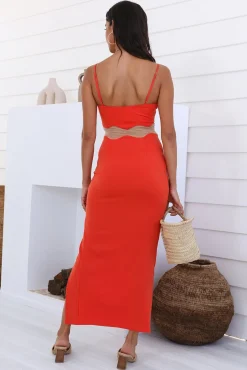 Find The Words Maxi Dress Orange