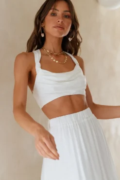 Fixed Focus Crop Top White