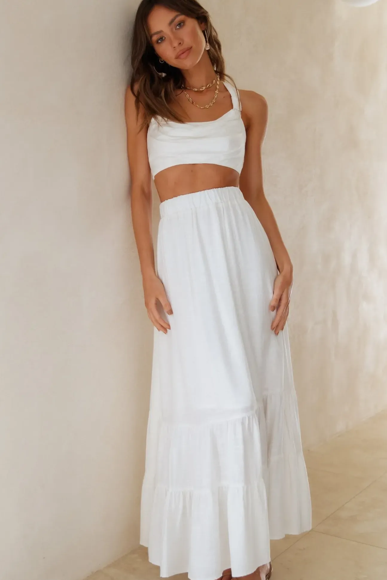 Fixed Focus Crop Top White