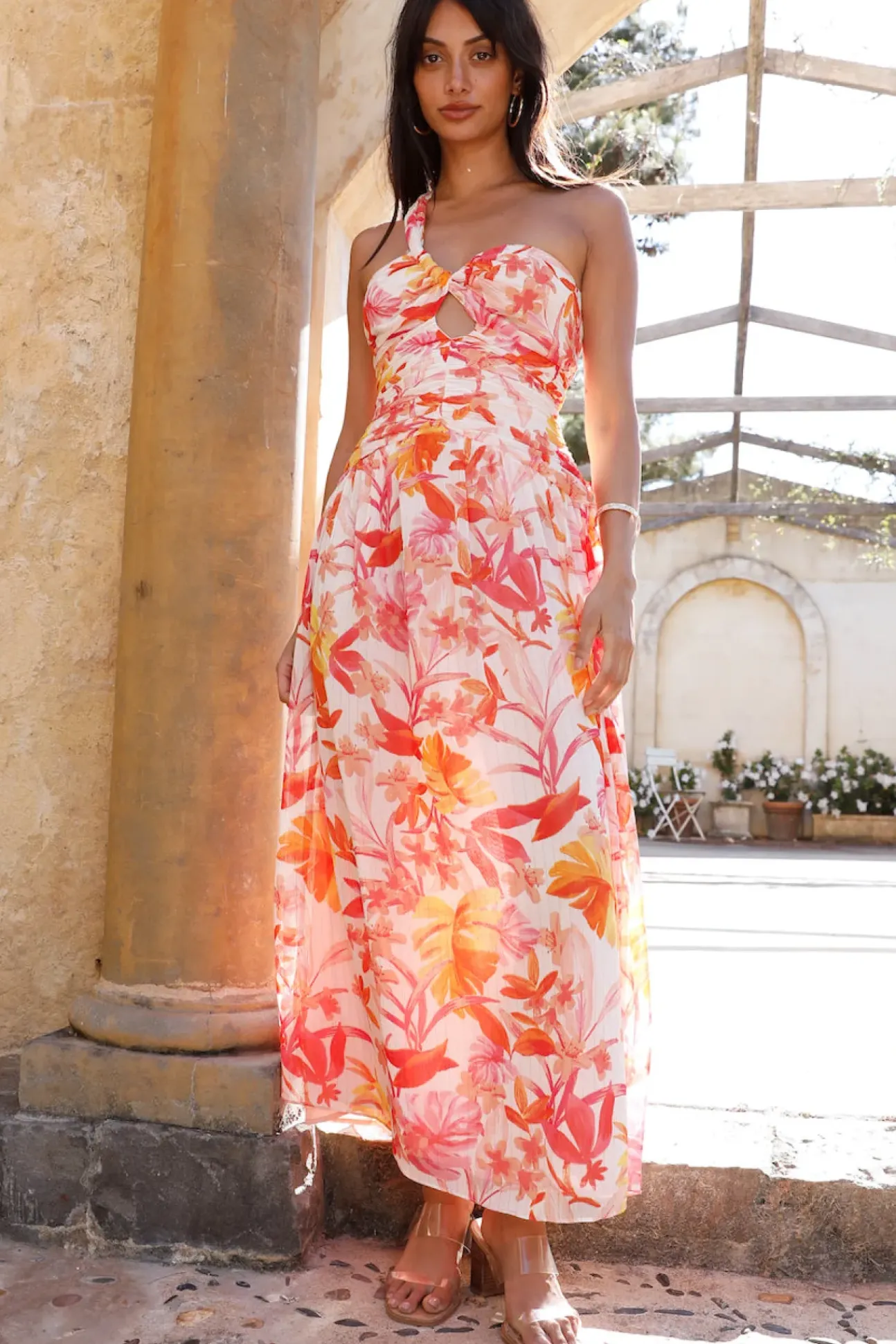 Flashing Lights Maxi Dress Pink