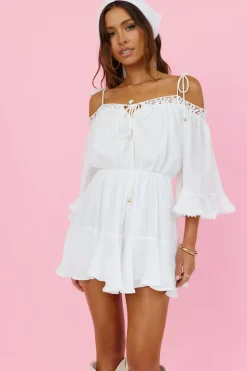 Floating Above Romper White