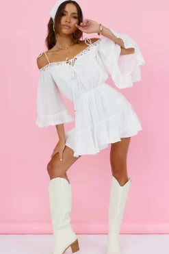 Floating Above Romper White