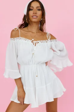 Floating Above Romper White