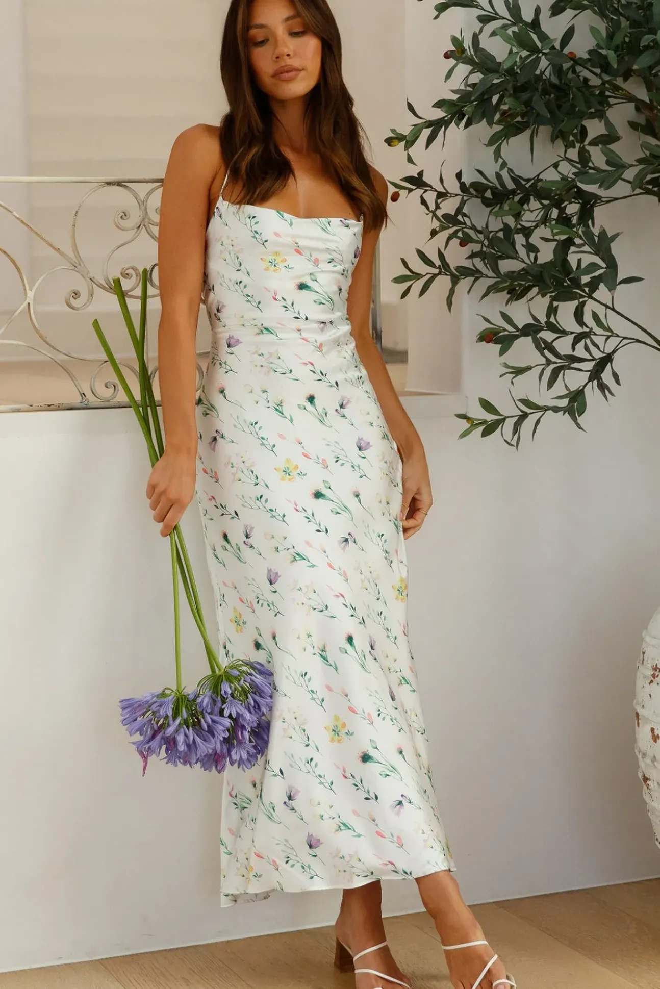 Floral Fairy Maxi Dress White