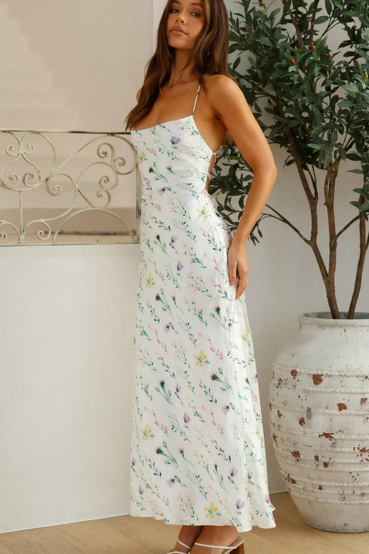 Floral Fairy Maxi Dress White