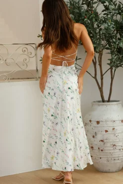 Floral Fairy Maxi Dress White