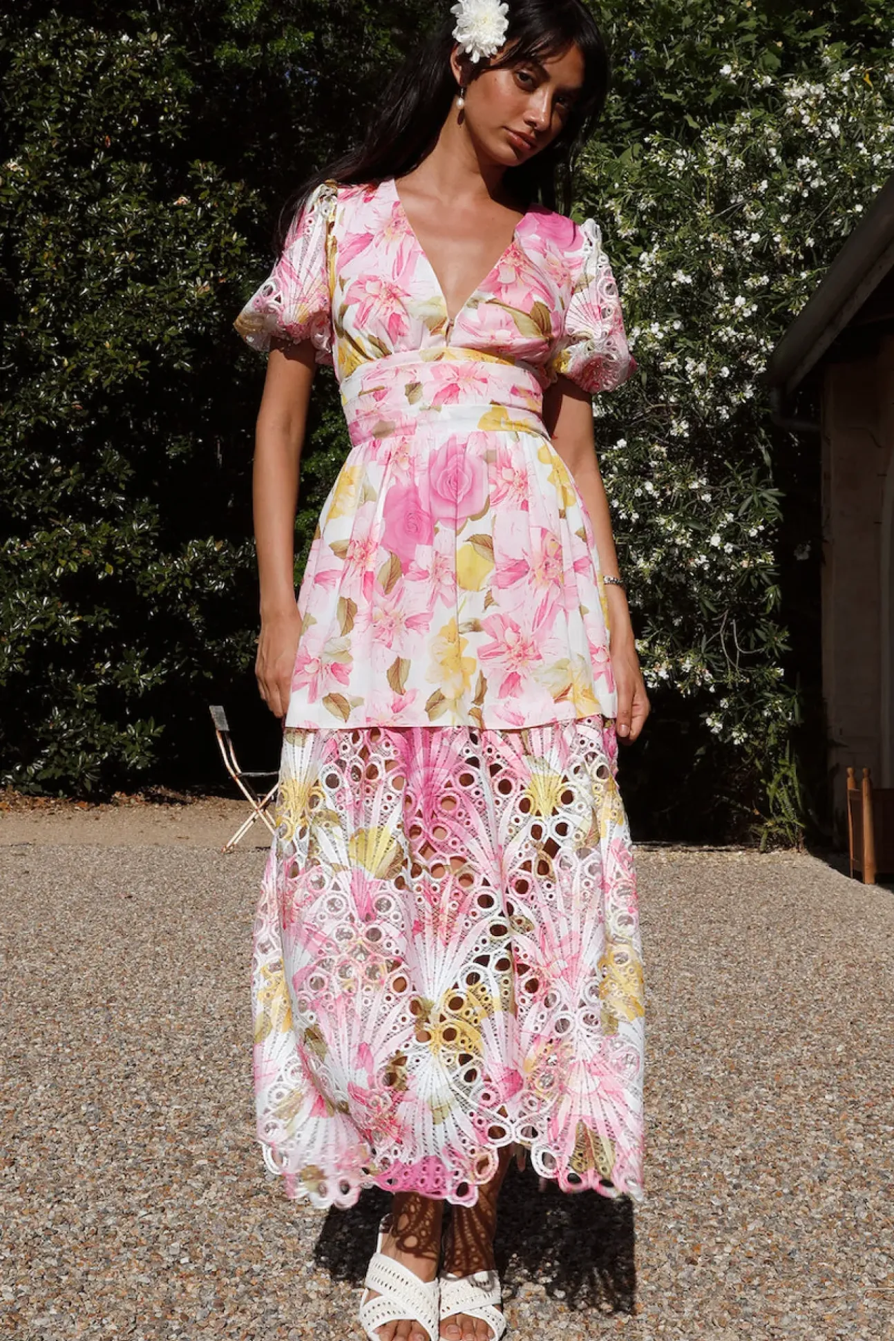 Floral Skies Maxi Dress Pink
