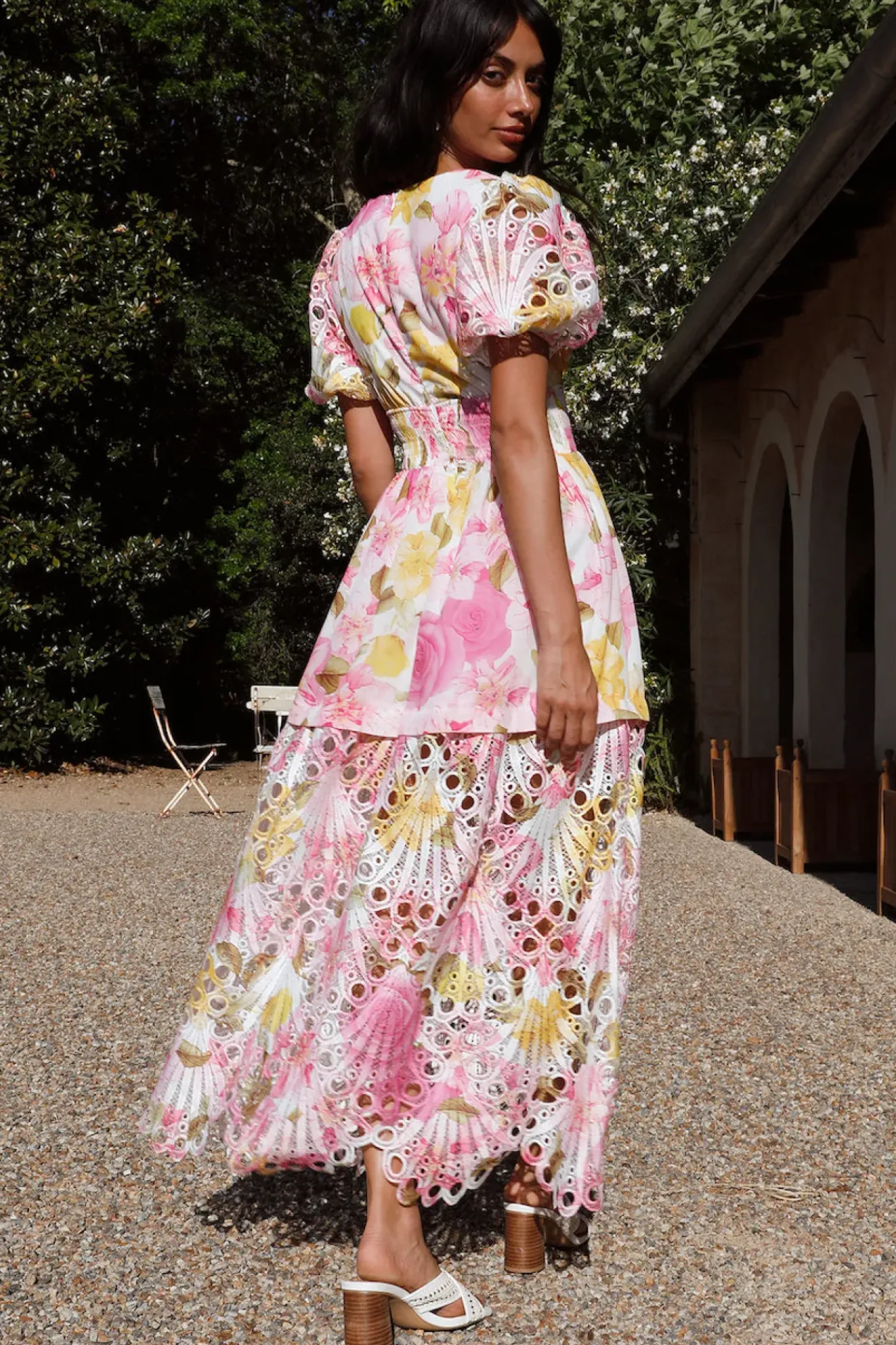 Floral Skies Maxi Dress Pink