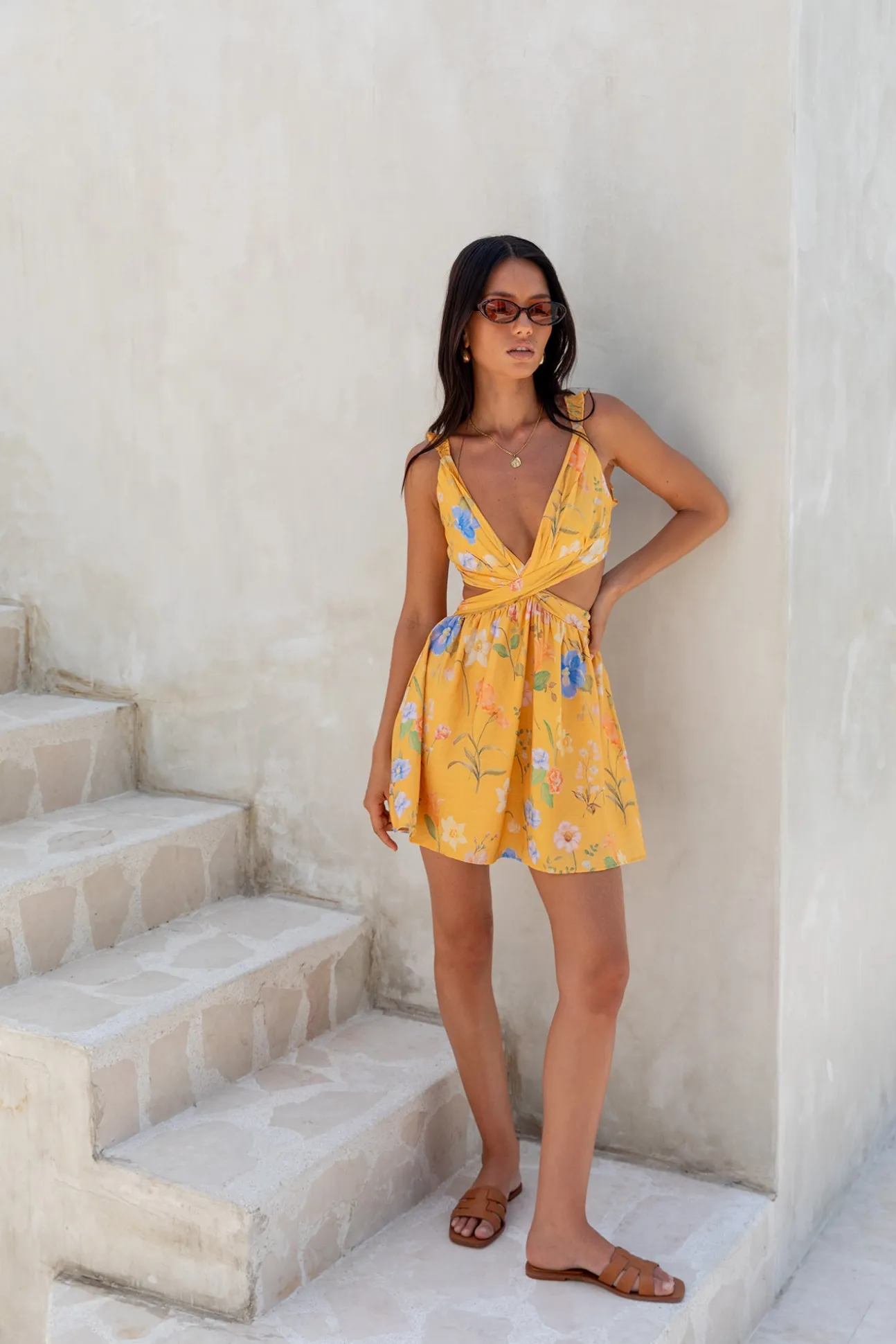 Florence Mini Dress Yellow