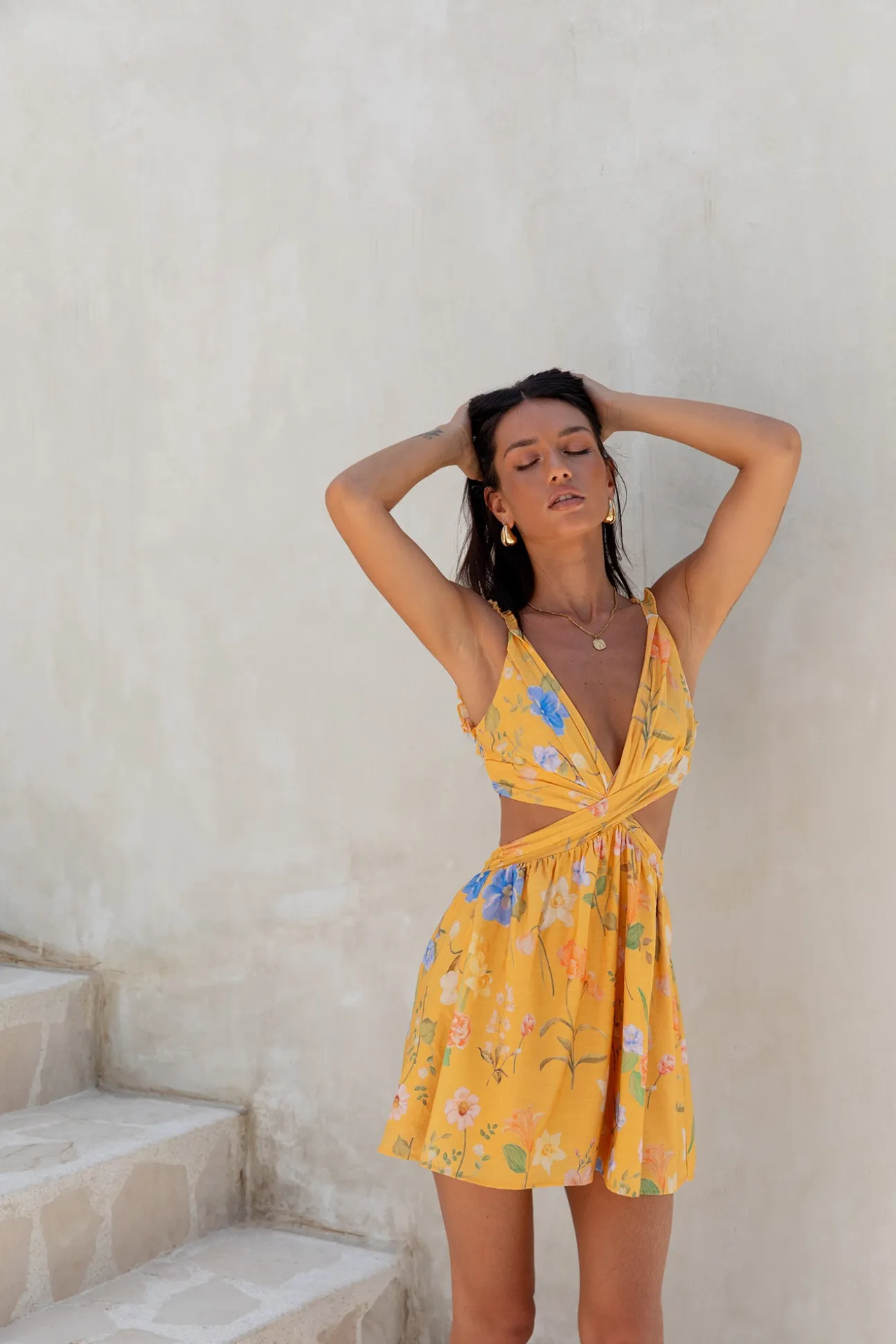 Florence Mini Dress Yellow