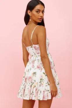 Flower Picking Dress White