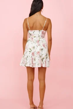 Flower Picking Dress White