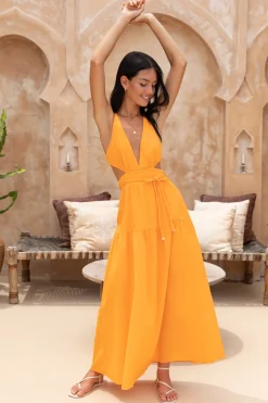 Flying Home Maxi Dress Orange