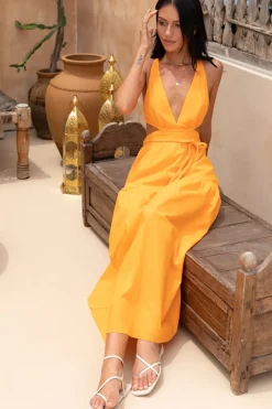 Flying Home Maxi Dress Orange