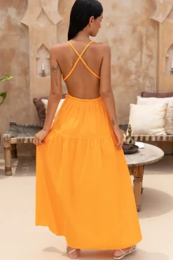 Flying Home Maxi Dress Orange