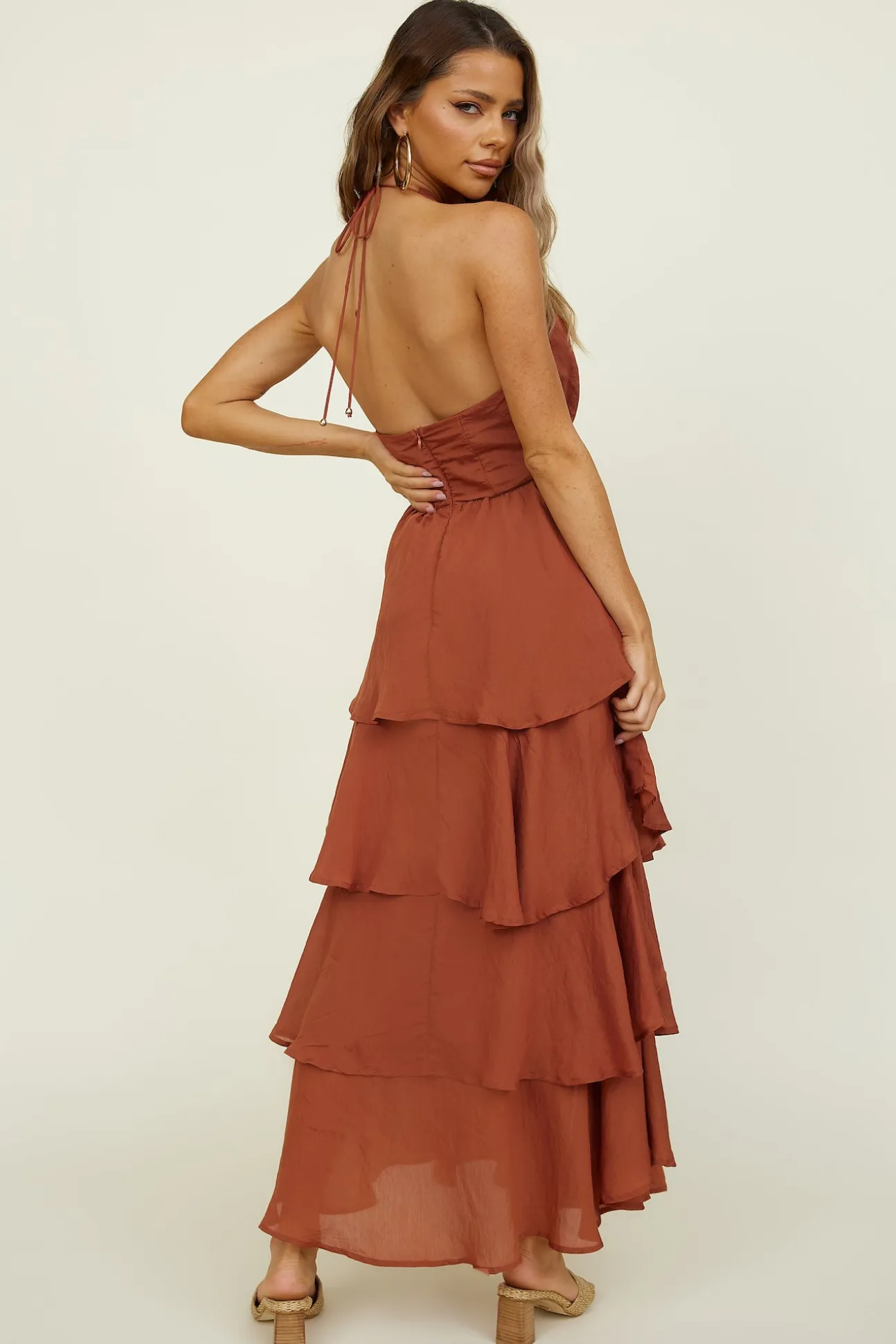 Focus On Me Maxi Dress Brown