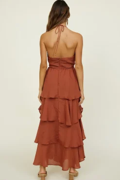 Focus On Me Maxi Dress Brown