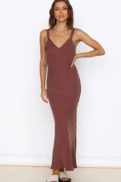 Following My Heart Maxi Dress Brown