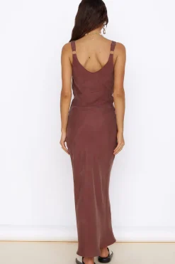 Following My Heart Maxi Dress Brown