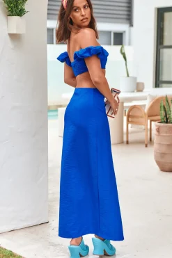 Foremost Maxi Skirt Blue