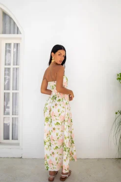 FORTUNATE ONE Bellissima Strapless Maxi Dress Pink