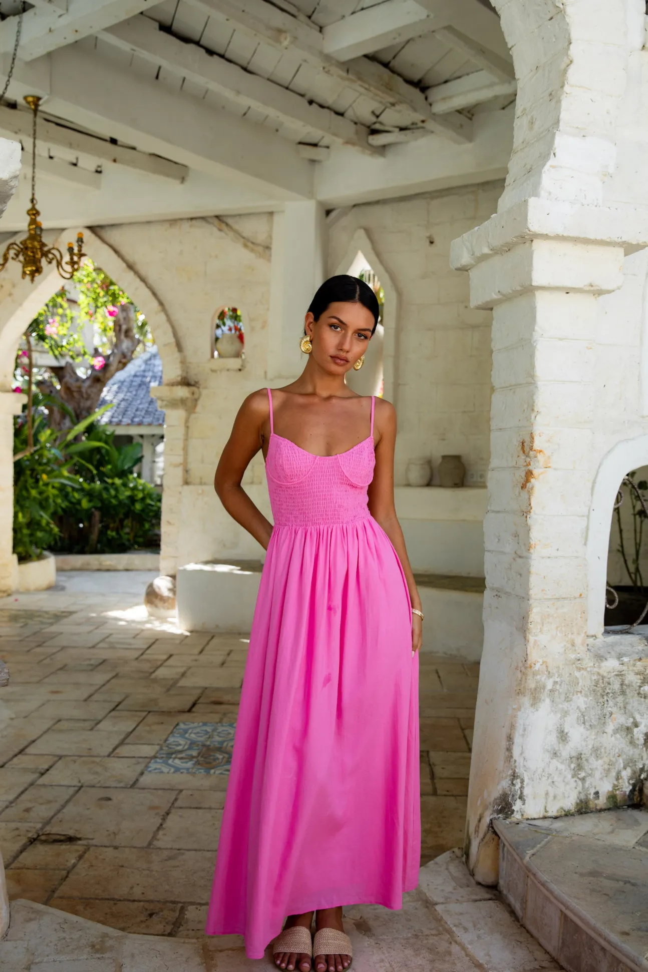 FORTUNATE ONE Blushing Lovers Maxi Dress Pink