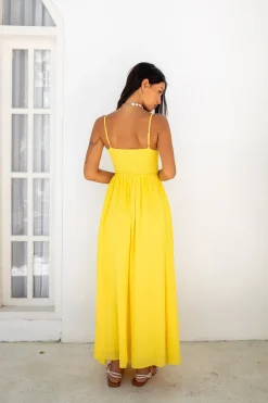 FORTUNATE ONE Blushing Lovers Maxi Dress Yellow