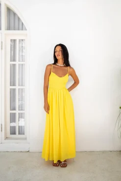 FORTUNATE ONE Blushing Lovers Maxi Dress Yellow