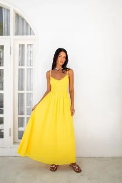 FORTUNATE ONE Blushing Lovers Maxi Dress Yellow