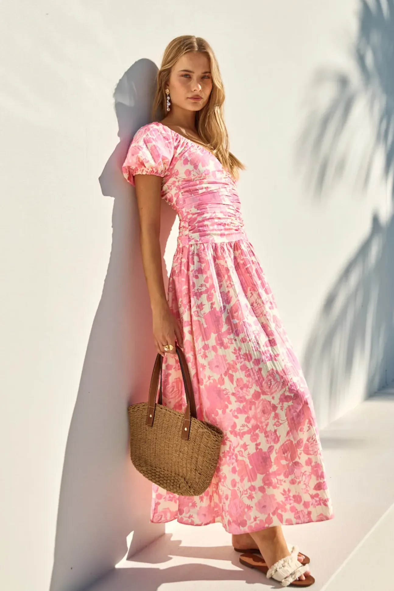 FORTUNATE ONE Garden Party Maxi Dress Pink