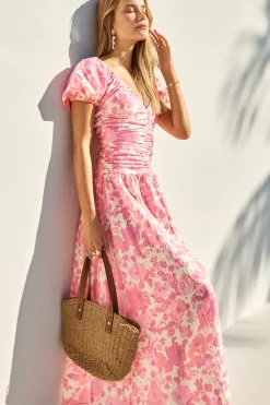 FORTUNATE ONE Garden Party Maxi Dress Pink